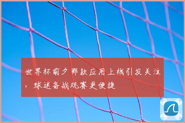 世界杯前夕那款应用上线引发关注，球迷备战观赛更便捷